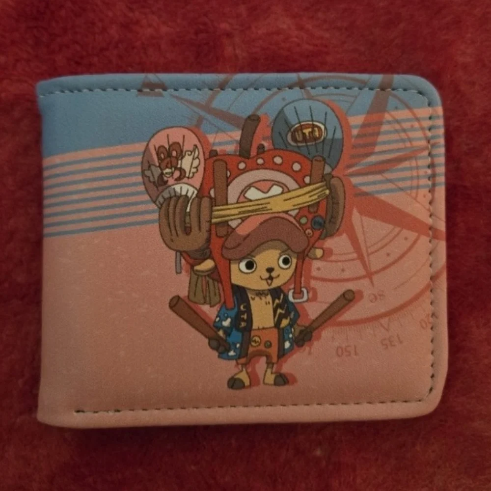 New chopper one piece anime manga leather wallet